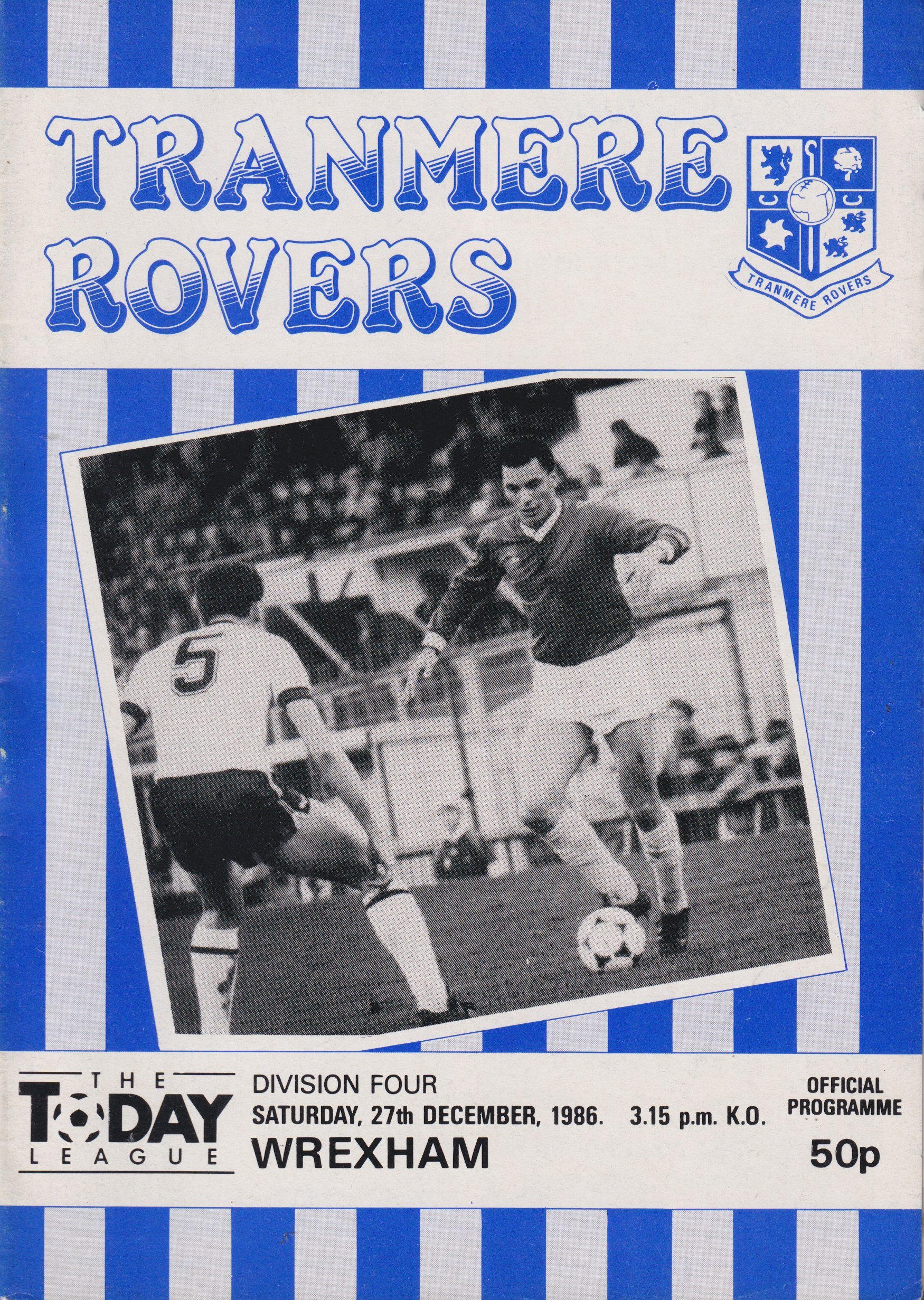 Tranmere Rovers v Wrexham match programme